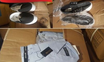 Stoc de marfă constând în articole de îmbrăcăminte, încălțăminte, mărgele, etc.